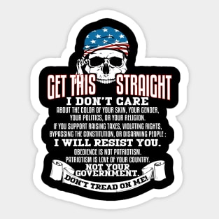 Get this straight Sticker